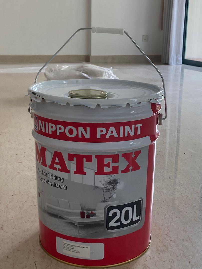 Brand New Nippon Paint Matex 20L Lily White, Furniture & Home Living