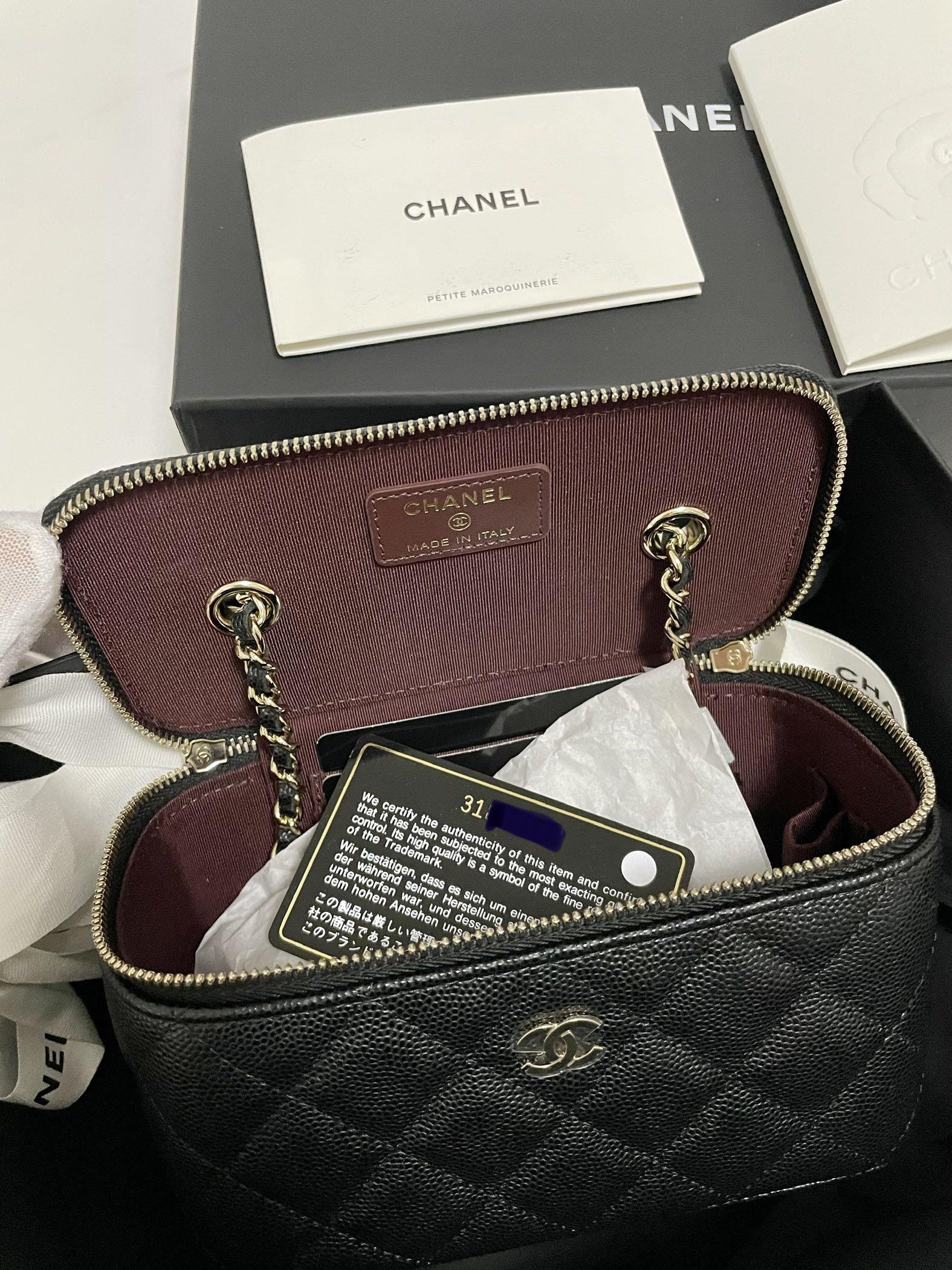 Chanel 22C Vanity, Black Caviar with Gold Hardware, Luxury, Bags & Wallets  on Carousell