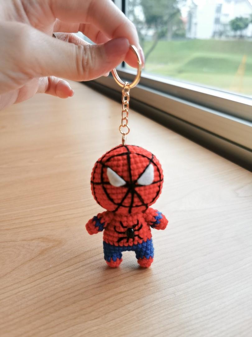 Amigurumi Spiderman Keychain