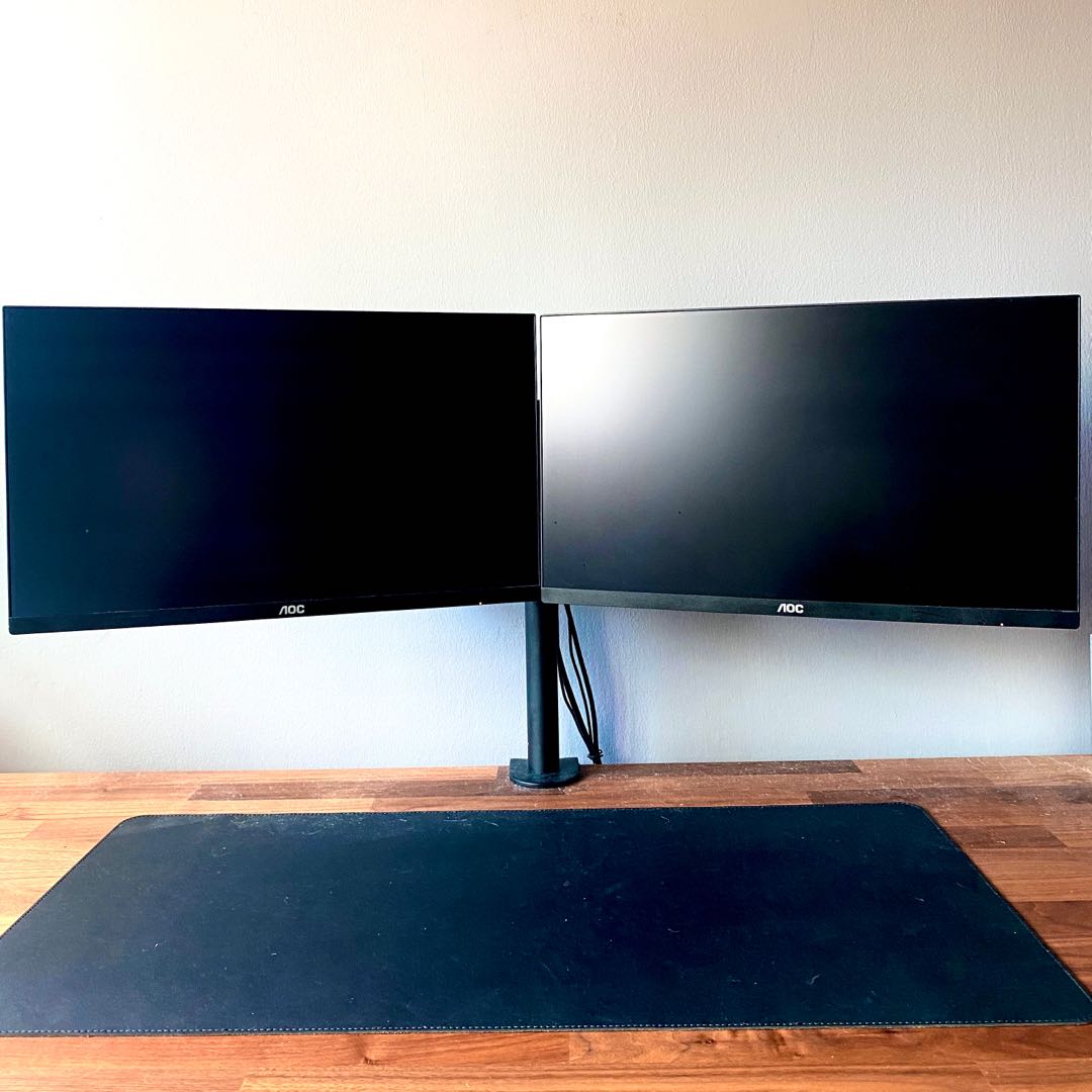 DUAL AOC FHD WIDESCREEN DISPLAY SETUP, Computers & Tech, Parts ...