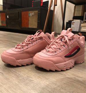 fila disruptor script pink