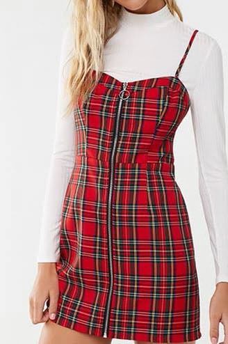 Forever 21 Red Checkered Dress