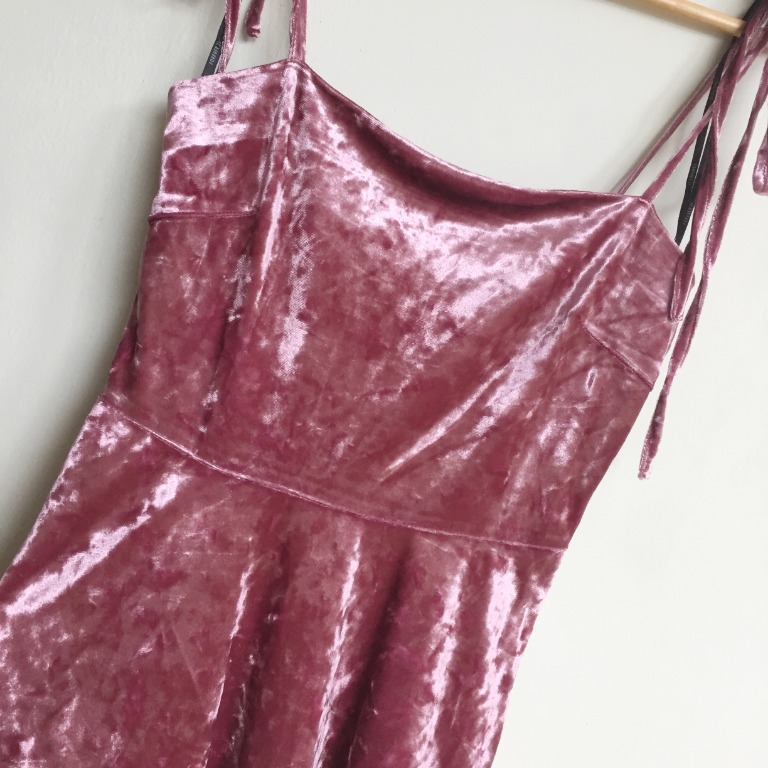 Forever 21 Velvet Dress in pink