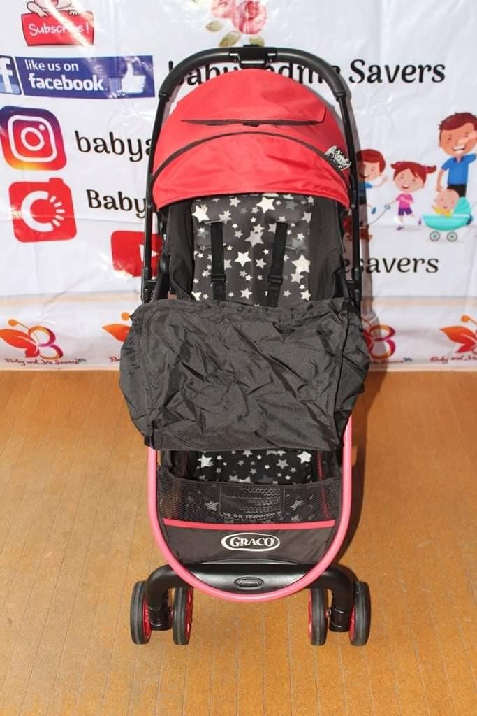 Graco stroller red deals and black