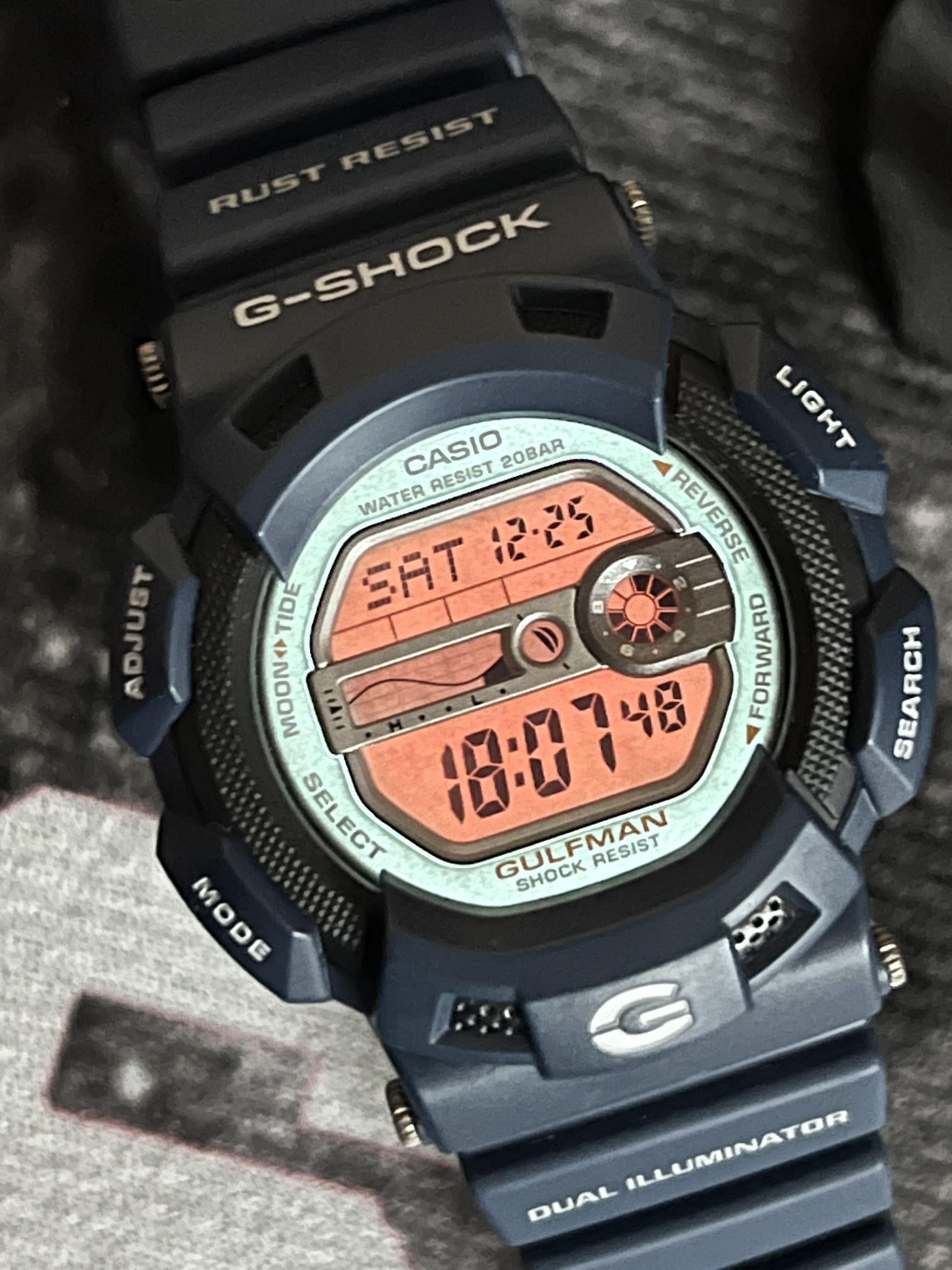 G shock G 9100 navy blue rare