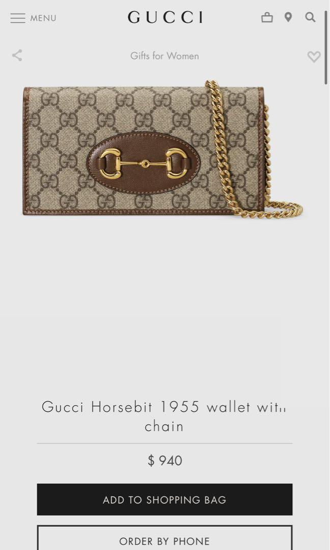 Gucci Horsebit 1955 WOC (PO), Women's Fashion, Bags & Wallets, Wallets ...