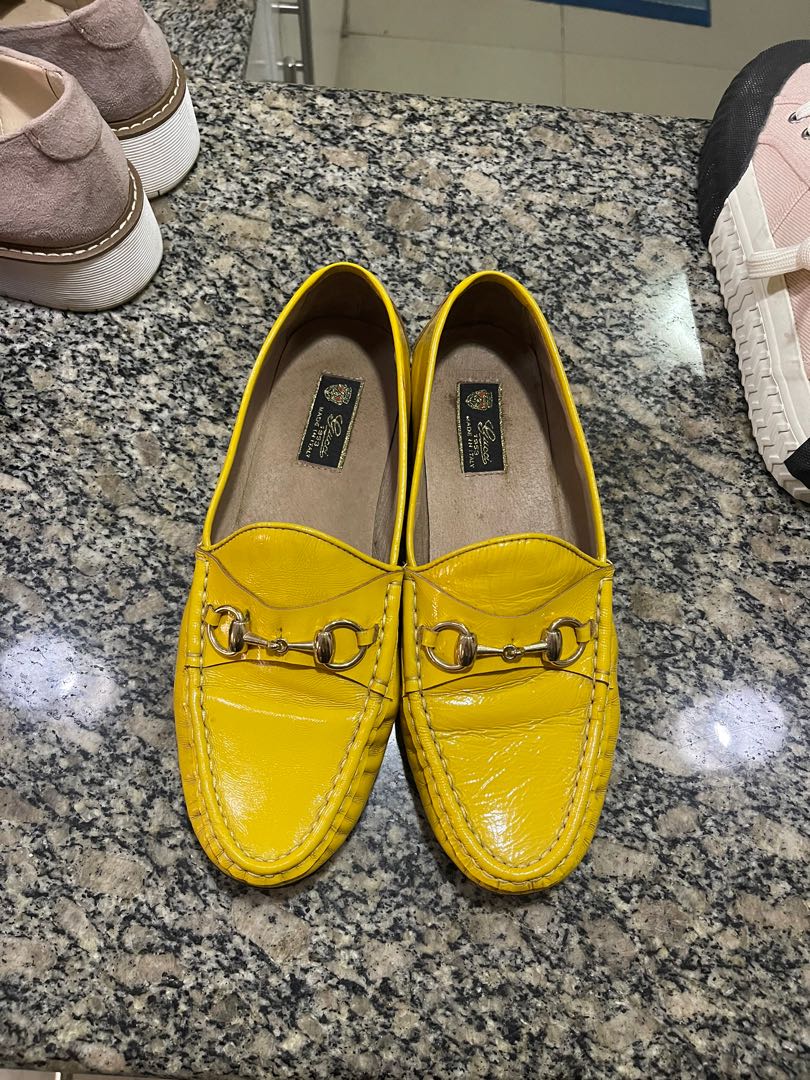 Yellow gucci loafers outlet