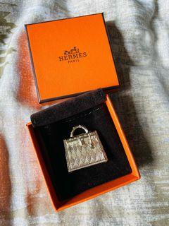 GFF-IN Hermes Vintage Sterling Silver Petanque Ball Bag Charm Key Ring Rare! - poupishop