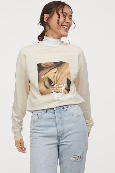 H M Ariana Grande Sweatshirt Women s Fashion Tops Blouses on Carousell
