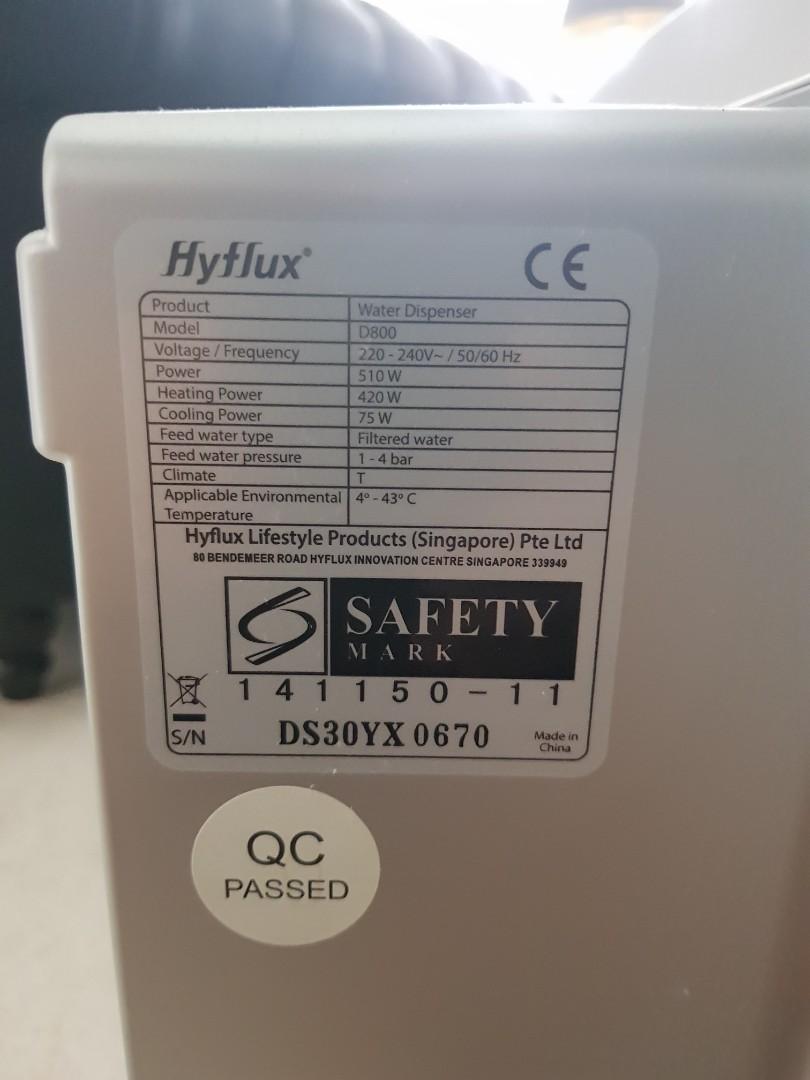 Hyflux D800 water dispenser, TV & Home Appliances, Kitchen Appliances