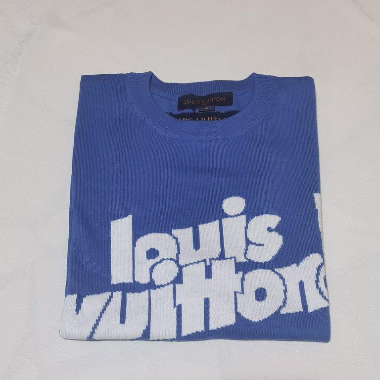 T-shirt Louis Vuitton Blue size M International in Cotton - 34987385