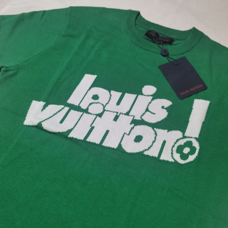 T-shirt Louis Vuitton Green size M International in Cotton - 21688209