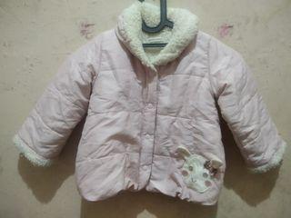 Jaket tebal warna baby pink