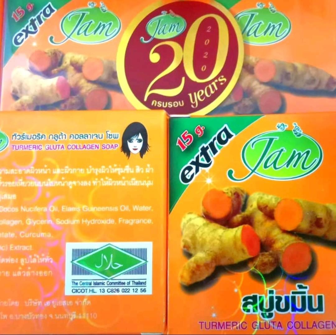 JAM Turmeric Gluta Collagen Soap 65g, Beauty & Personal Care, Bath