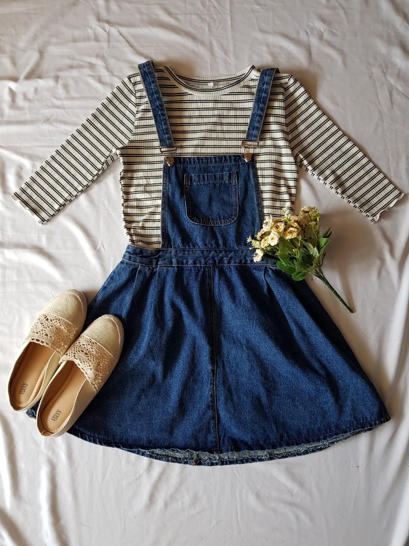 Korean jumper skirt top outfit