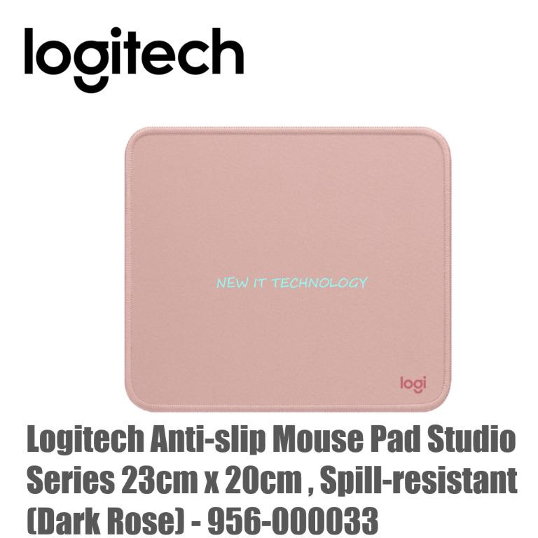 Logitech Anti-slip Mouse Pad Studio Series,23cm x 20cm,Spill-resistant (  Graphite / Blue Grey / Dark Rose ), Computers & Tech, Parts & Accessories,  Mouse & Mousepads on Carousell