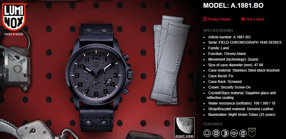 Luminox sales 1881 bo