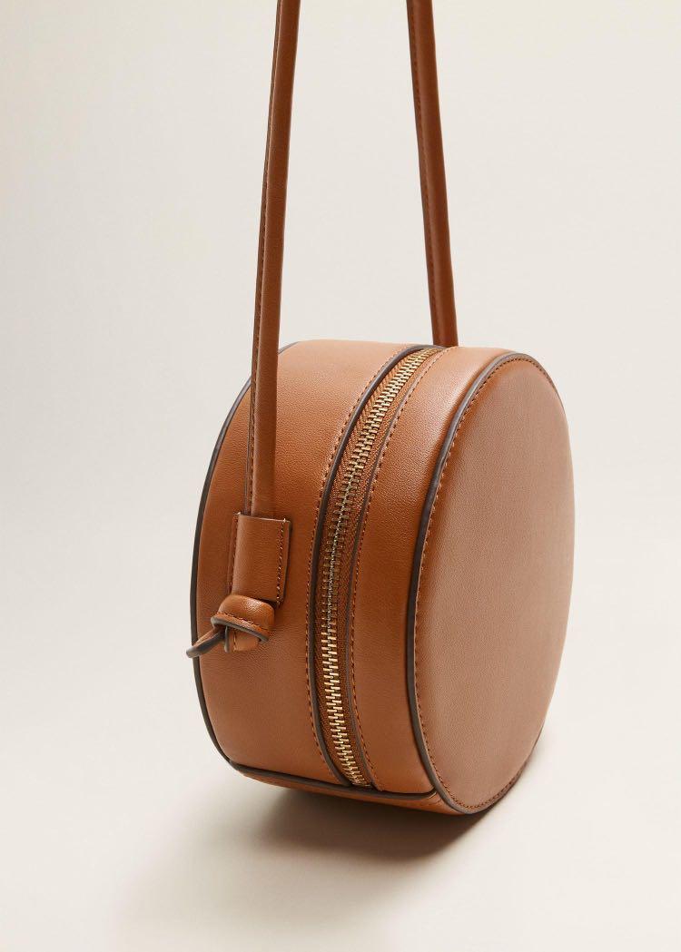 mango round bag in brown