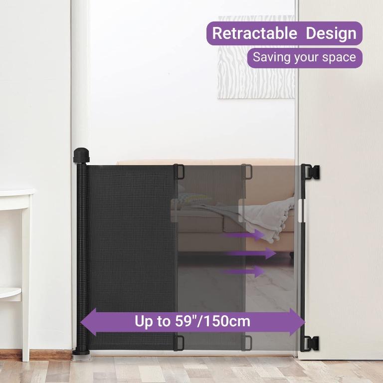 "Momcozy Retractable Gate, Stair Gates for Baby and Pets, 0 to 140 cm