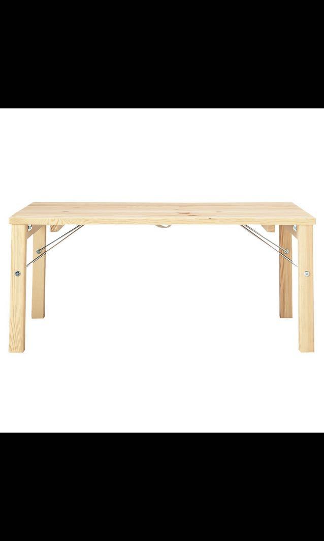 Muji Pine Low Folding Table, Furniture & Home Living, Furniture, Tables