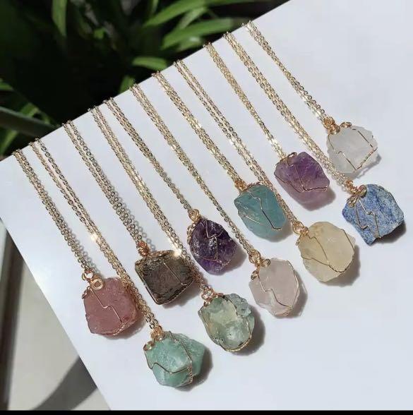 Real hotsell stone necklaces