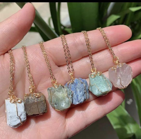 Natural stone necklaces