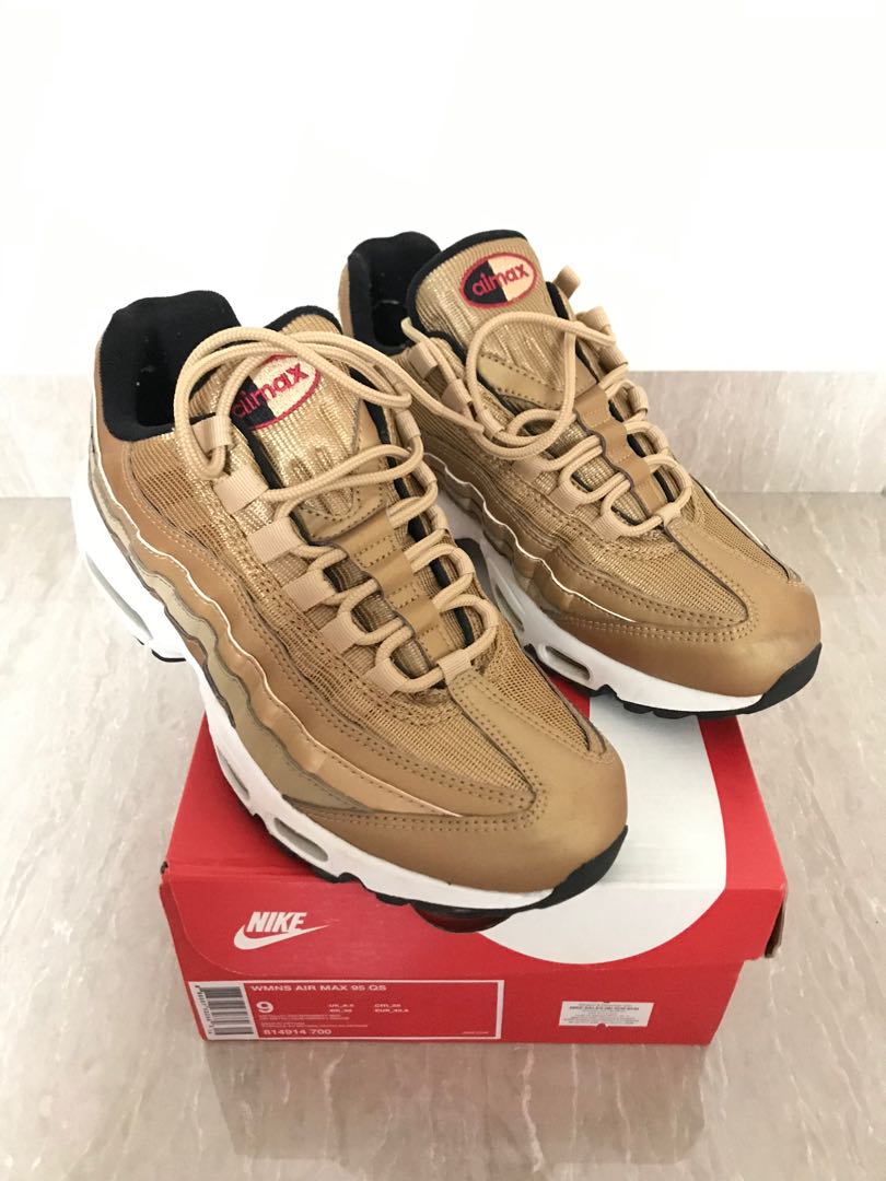 Nike Air Max 95 Gold Women s Fashion Footwear Sneakers on Carousell
