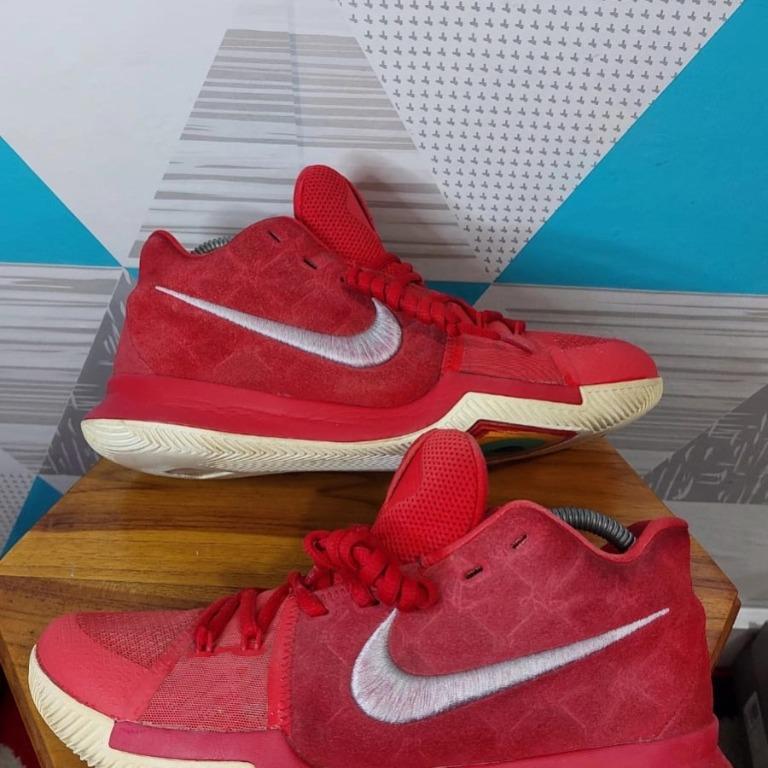 Kyrie 3 red best sale suede