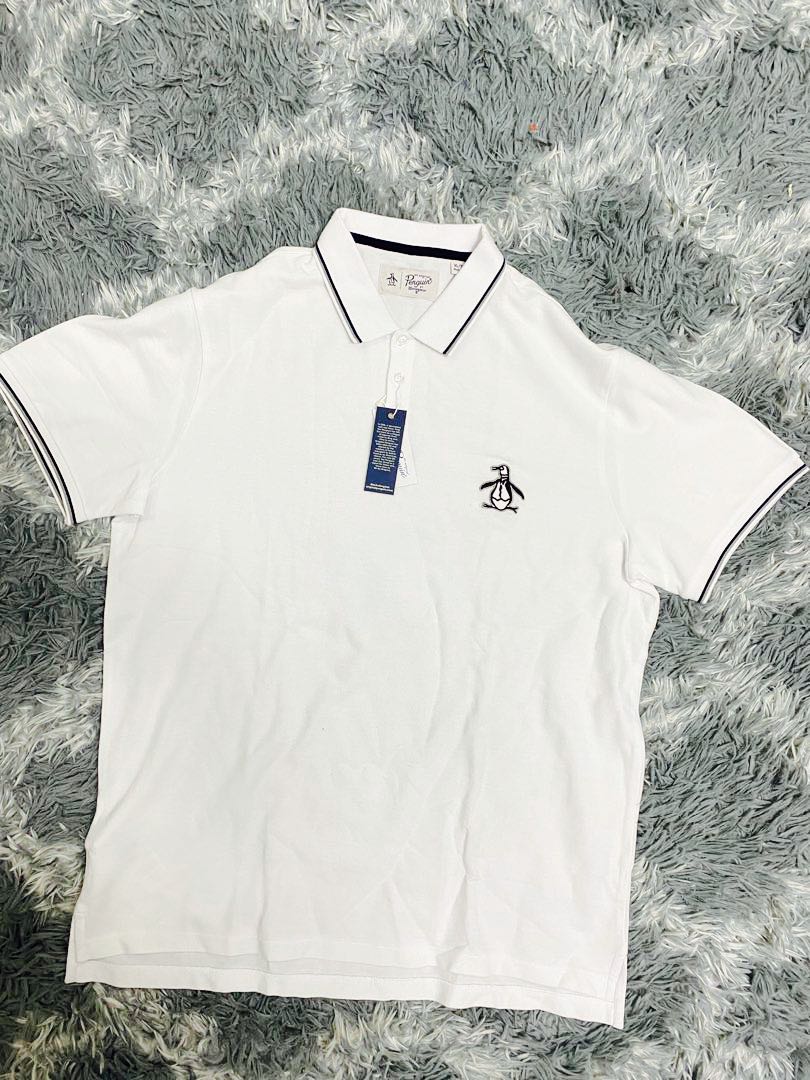 Penguin white polo, Men's Fashion, Tops 