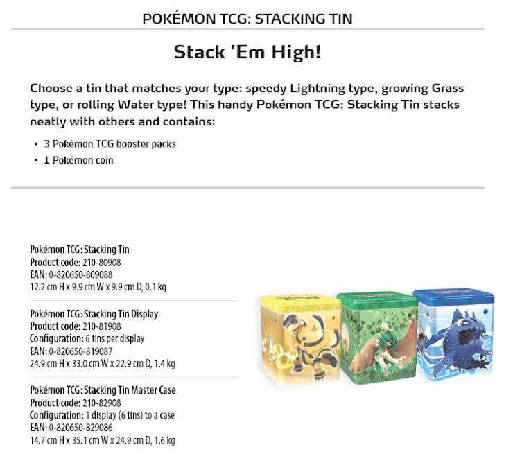 Po Pokemon Stack Em High Tins Set Hobbies Toys Toys Games On Carousell