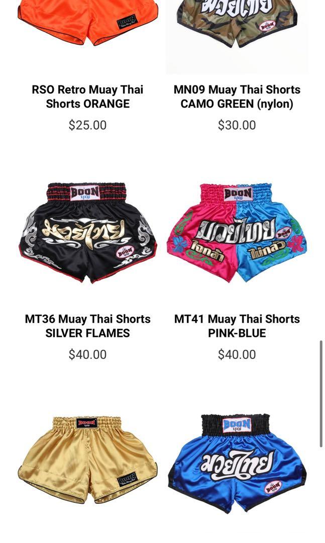 RSBK Retro Muay Thai Shorts BLACK, Red Trim – BOON Sport