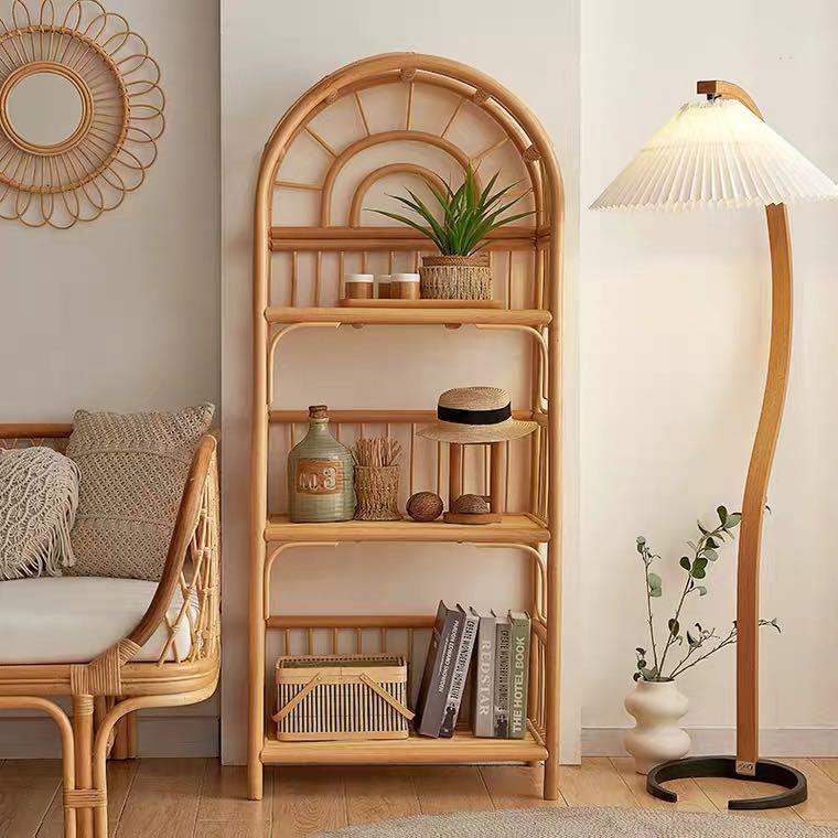 Rattan arch outlet shelf