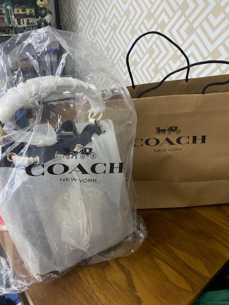 ready stock Coach Denim Bucket Bag with ? rainbow strap…, Women's Fashion,  Bags & Wallets, Cross-body Bags on Carousell