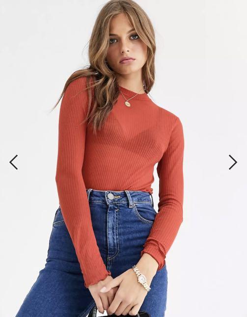 Red high hotsell neck crop top