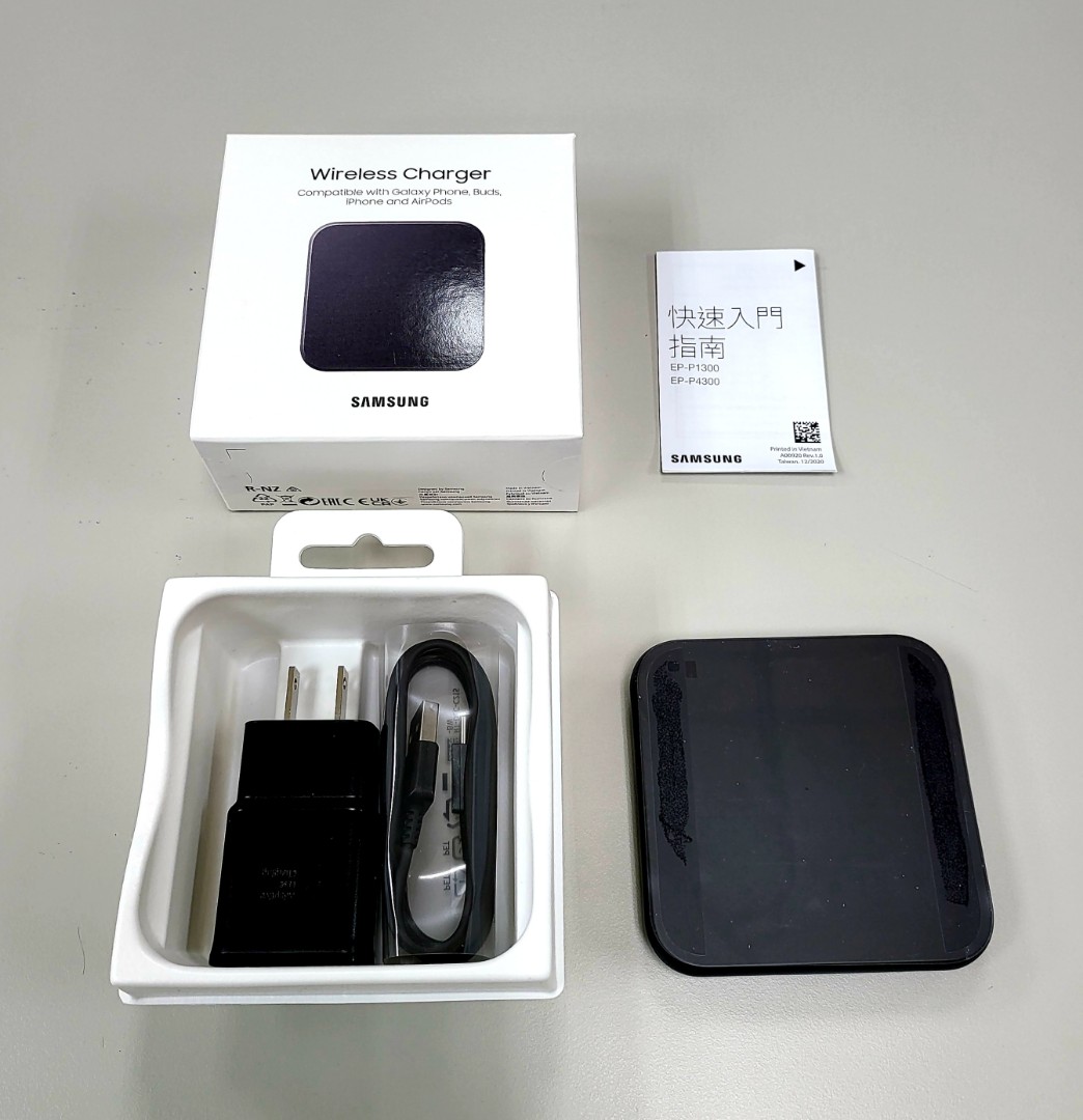 SAMSUNG Wireless Charger EP-P1300 無線閃充充電板組(附旅充頭15W+USB C 1.5m線), 手機及配件 ...