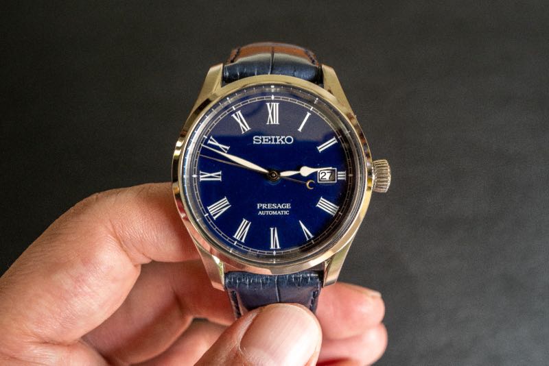 Seiko presage blue on sale enamel for sale
