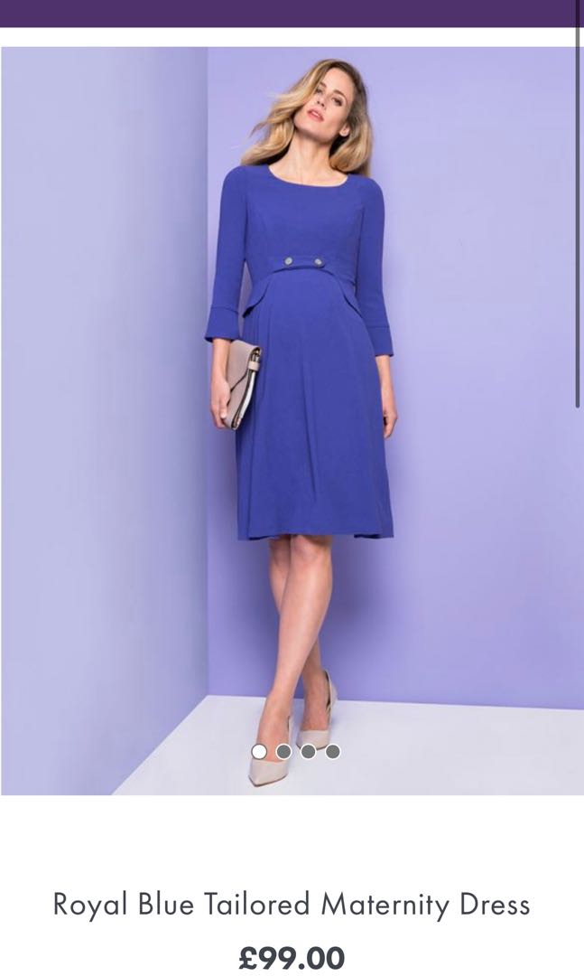 Seraphine Royal Blue Maternity Dress, 女裝, 孕婦衣服 Carousell