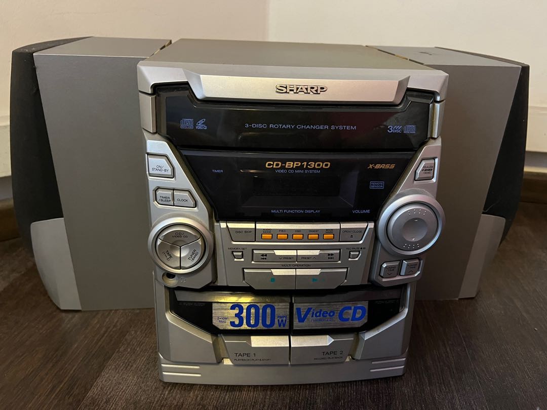 Sharp stereo 3 disc changer shop
