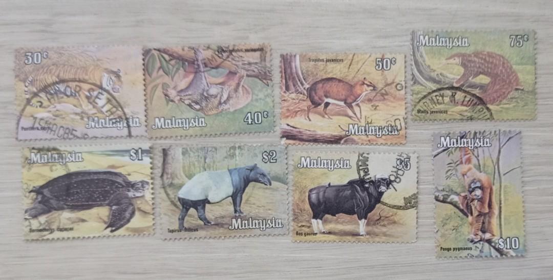Stamp Malaysia] 8v 1979 National Animal Series Used Stamp Complete Set,  Hobbies & Toys, Collectibles & Memorabilia, Stamps & Prints on Carousell