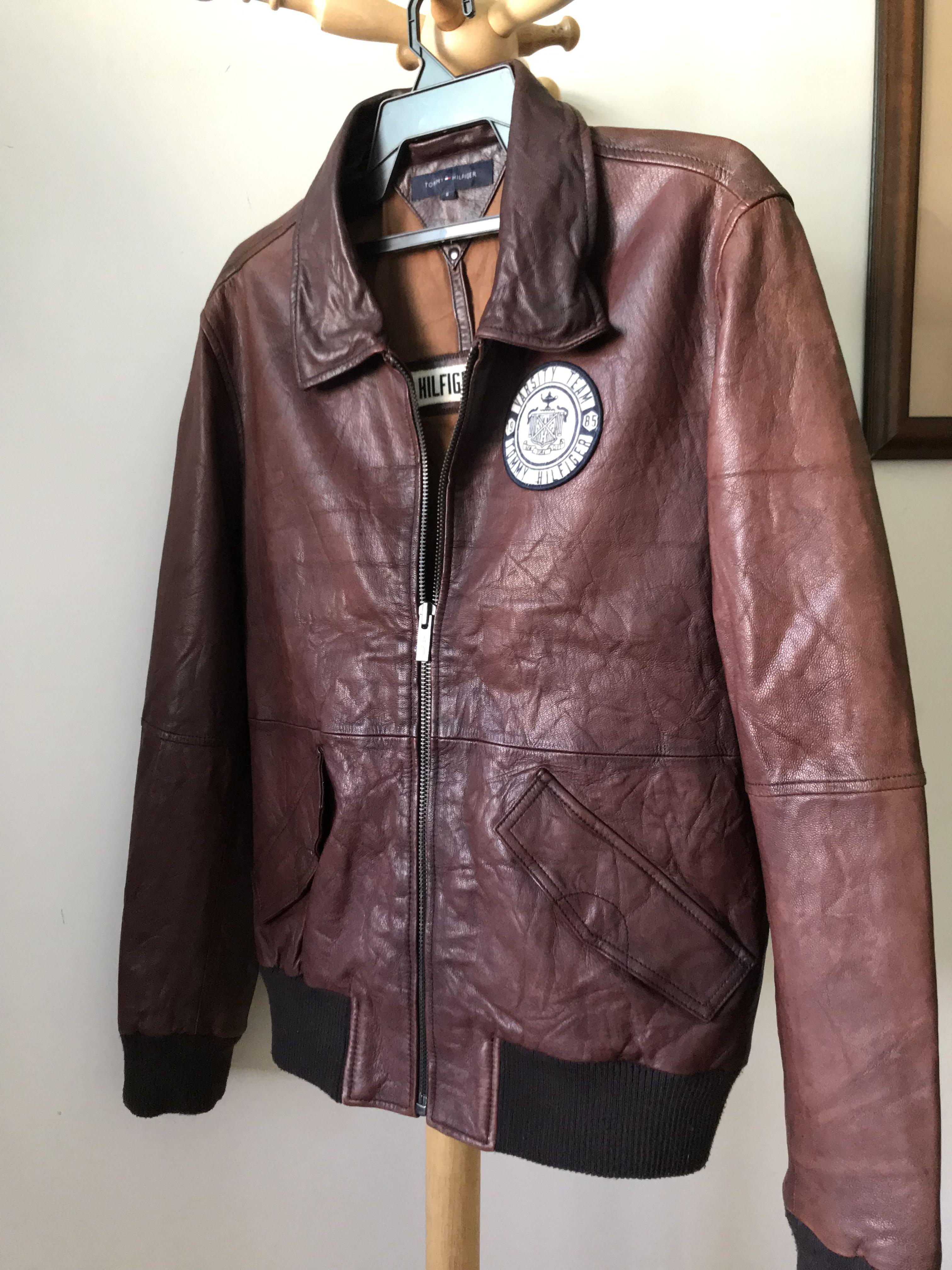 Tommy hilfiger hotsell genuine leather jacket