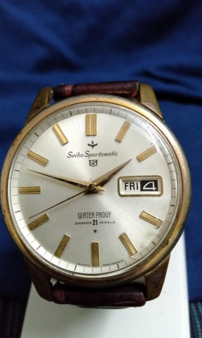 Vintage Seiko Sportmatic 5 Diashock 21 Jewels, Men's Fashion, Watches &  Accessories, Watches on Carousell
