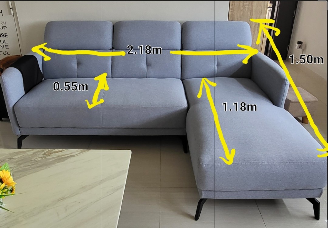 L Shaped Sofa Dimensions Cm Baci Living Room