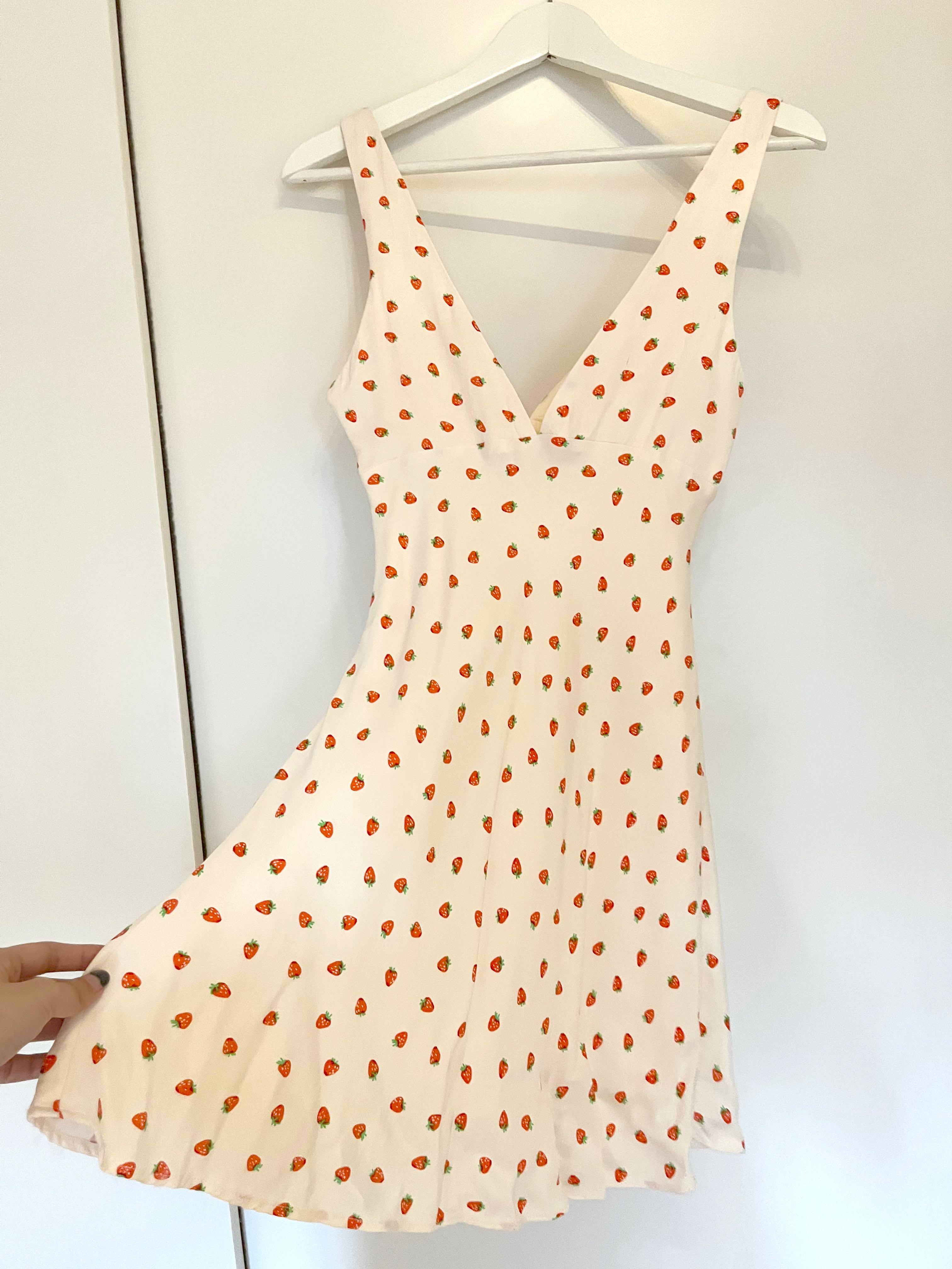 Zara Strawberry Print Tea Dress, Women ...