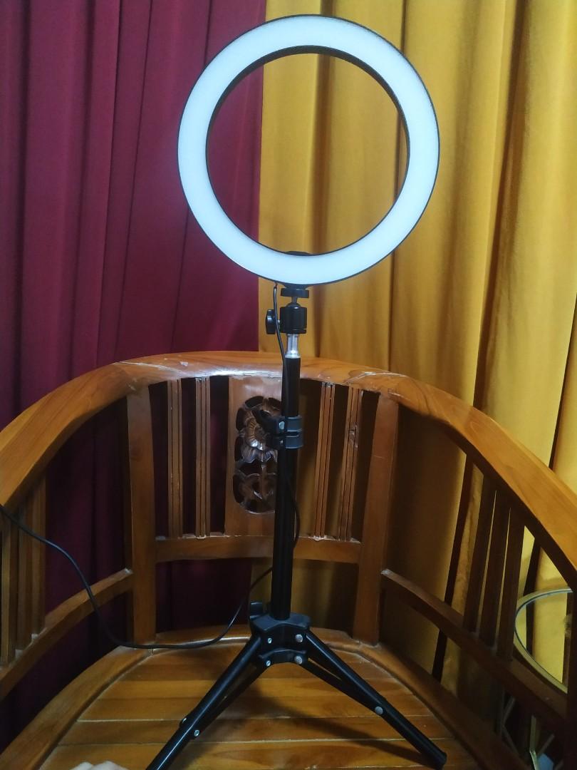 26 CM LED RING LIGHT WITH TRIPOD STAND, Furniture & Home Living