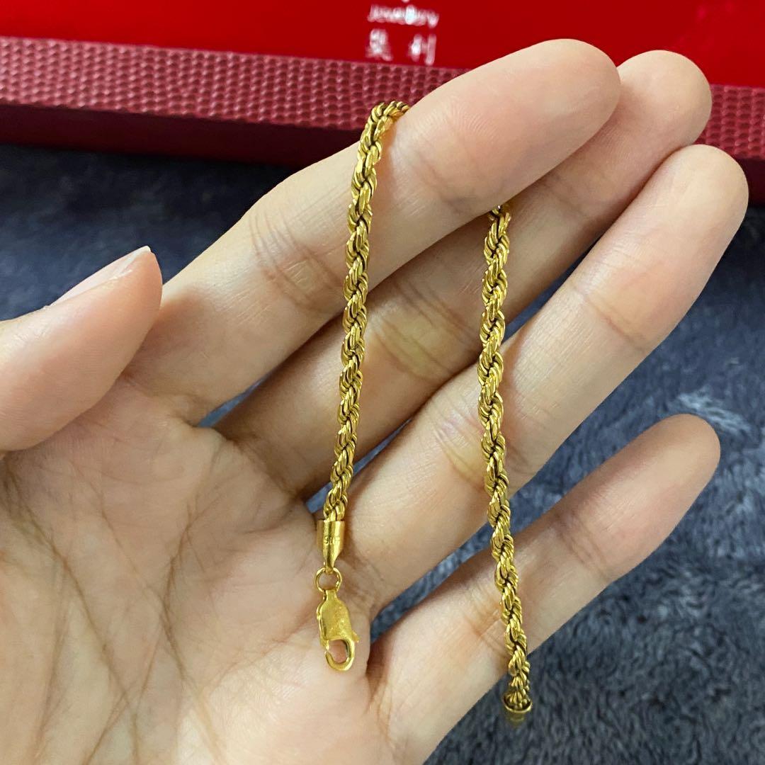 916 Rope Bracelet SOLID 8.50g, Women's Fashion, Jewelry ...