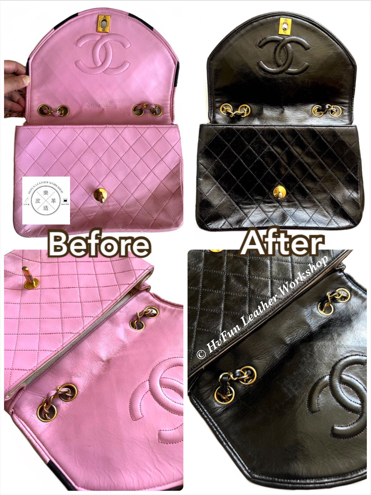 維修手袋 / 翻新手袋/ 皮具維修 ：修復磨損、改色補色、肩帶改短、深層清潔、除霉消毒、金屬扣24K鍍金62863170974594113