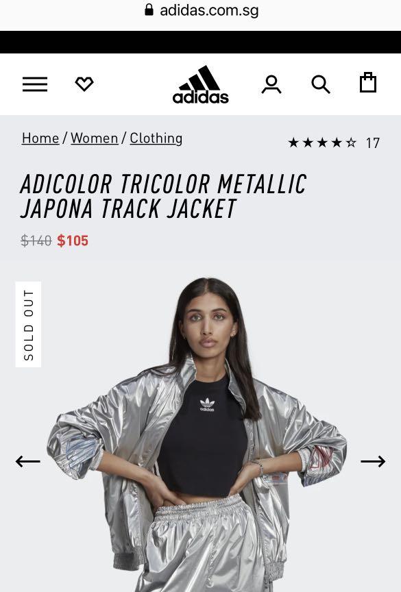 ADIDAS TRICOLOR TRACK JACKET Women s Fashion Coats Jackets and