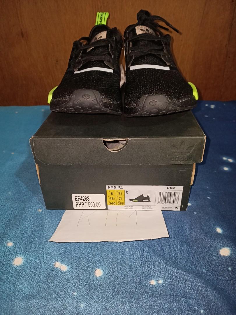Adidas NMD R1 Core Black Signal Green, Men's Fashion, Footwear, Sneakers on  Carousell