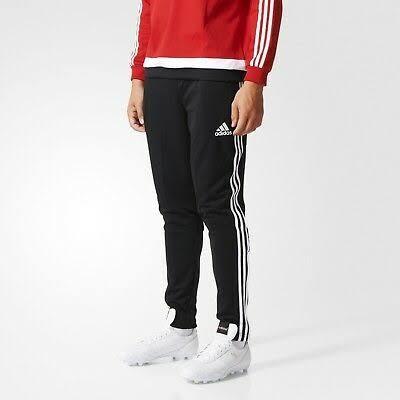 Adidas Track Pants Men XL Black 3 Stripe 32" Ankle Zip Straight Leg  Tricot | eBay