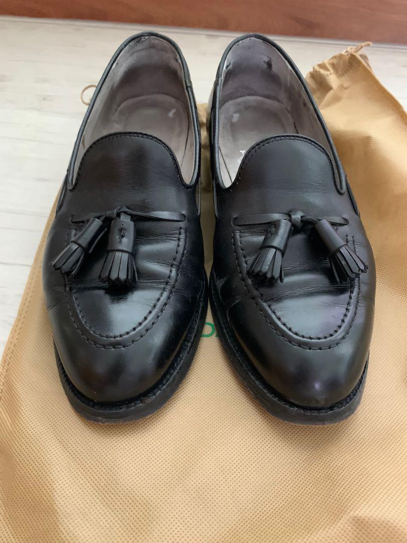 Alden Black Leather Tassel Loafers
